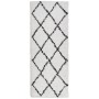 Alfombra de pelo largo moderna crema y negro 80x200 cm de , Alfombras - Ref: Foro24-375362, Precio: 37,96 €, Descuento: %