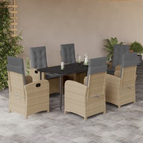 Set comedor de jardín 7 pzas con cojines ratán sintético beige von , Gartensets - Ref: Foro24-3212396, Preis: 945,71 €, Rabat...