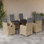 Set comedor de jardín 7 pzas con cojines ratán sintético beige von , Gartensets - Ref: Foro24-3212396, Preis: 945,71 €, Rabat...