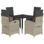 Set comedor de jardín 5 pzas cojines ratán sintético gris claro von , Gartensets - Ref: Foro24-3212412, Preis: 609,19 €, Raba...