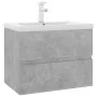 Möbel mit Waschbecken Holzwerkstoff grau Beton von vidaXL, Badezimmerwaschtische - Ref: Foro24-3071634, Preis: 189,72 €, Raba...