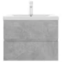 Möbel mit Waschbecken Holzwerkstoff grau Beton von vidaXL, Badezimmerwaschtische - Ref: Foro24-3071634, Preis: 189,72 €, Raba...