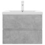 Möbel mit Waschbecken Holzwerkstoff grau Beton von vidaXL, Badezimmerwaschtische - Ref: Foro24-3071634, Preis: 197,80 €, Raba...