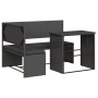 Sofá de jardín en forma de L con mesa y cojines ratán PE negro by , Garden sets - Ref: Foro24-362347, Price: 215,15 €, Discou...