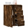 Aparador de madera de ingeniería roble ahumado 59x39x80 cm by , Sideboards - Ref: Foro24-840538, Price: 102,74 €, Discount: %