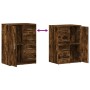 Aparador de madera de ingeniería roble ahumado 59x39x80 cm by , Sideboards - Ref: Foro24-840538, Price: 102,74 €, Discount: %
