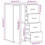 Aparador de madera de ingeniería roble ahumado 59x39x80 cm by , Sideboards - Ref: Foro24-840538, Price: 102,74 €, Discount: %