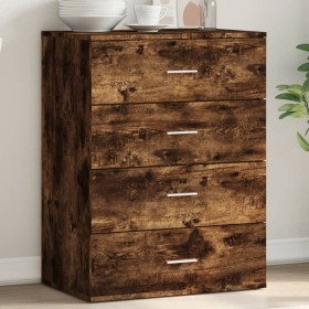 Aparador de madera de ingeniería roble ahumado 60x39x80 cm by , Sideboards - Ref: Foro24-840531, Price: 101,36 €, Discount: %