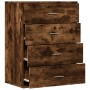 Aparador de madera de ingeniería roble ahumado 60x39x80 cm by , Sideboards - Ref: Foro24-840531, Price: 101,36 €, Discount: %