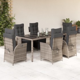 Set comedor jardín 9 pzas y cojines ratán sintético gris von , Gartensets - Ref: Foro24-3213331, Preis: 1,00 €, Rabatt: %