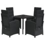 Set de muebles jardín 5 pzas con cojines ratán sintético negro by , Garden sets - Ref: Foro24-3212321, Price: 494,01 €, Disco...