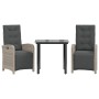 Sillas y mesita de jardín 3 piezas ratán sintético cojín gris von , Gartensets - Ref: Foro24-3212605, Preis: 360,83 €, Rabatt: %
