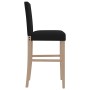 Taburetes altos 2 uds madera maciza de caucho y tela by , Kitchen stools - Ref: Foro24-4006194, Price: 112,51 €, Discount: %