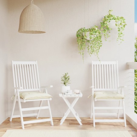 Cojines de silla de jardín 2 uds tela Oxford crema 50x50x7 cm by , Cushions for chairs and sofas - Ref: Foro24-361513, Price:...