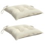 Cojines de silla de jardín 2 uds tela Oxford crema 50x50x7 cm by , Cushions for chairs and sofas - Ref: Foro24-361513, Price:...