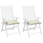 Cojines de silla de jardín 2 uds tela Oxford crema 50x50x7 cm by , Cushions for chairs and sofas - Ref: Foro24-361513, Price:...