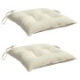 Cojines de silla de jardín 2 uds tela Oxford crema 40x40x7 cm by , Cushions for chairs and sofas - Ref: Foro24-361456, Price:...
