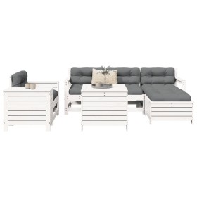 Juego de sofás de jardín 7 pzas madera maciza de pino blanco von , Gartensets - Ref: Foro24-3250533, Preis: 562,90 €, Rabatt: %