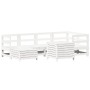 Juego de sofás de jardín 7 pzas madera maciza de pino blanco by , Garden sets - Ref: Foro24-3250965, Price: 511,45 €, Discoun...