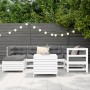 Juego de sofás de jardín 7 pzas madera maciza de pino blanco by , Garden sets - Ref: Foro24-3250965, Price: 511,45 €, Discoun...