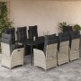 Set comedor de jardín 9 pzas cojines ratán sintético gris claro von , Gartensets - Ref: Foro24-3213468, Preis: 1,00 €, Rabatt: %