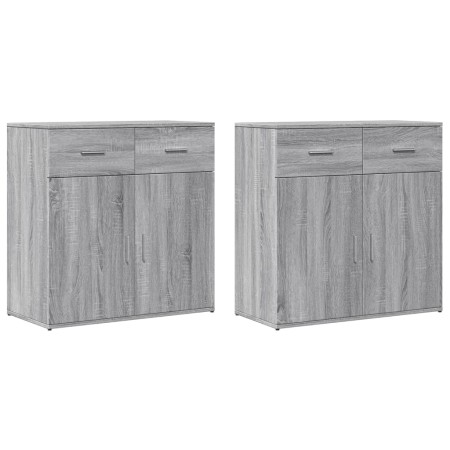 Aparadores 2 uds madera de ingeniería gris Sonoma 79x38x80 cm von , Sideboards - Ref: Foro24-3276621, Preis: 239,17 €, Rabatt: %