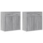 Aparadores 2 uds madera de ingeniería gris Sonoma 79x38x80 cm von , Sideboards - Ref: Foro24-3276621, Preis: 239,17 €, Rabatt: %