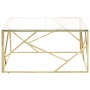 Mesa de centro dorada acero inoxidable y vidrio templado by , Coffee table - Ref: Foro24-349954, Price: 268,93 €, Discount: %