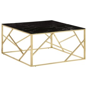 Mesa de centro dorada acero inoxidable y vidrio templado von , Couchtisch - Ref: Foro24-349956, Preis: 231,58 €, Rabatt: %