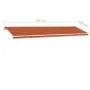 Orange und braune manuell einziehbare Fußmarkise 600x300 cm von vidaXL, Markisen - Ref: Foro24-3069600, Preis: 638,64 €, Raba...