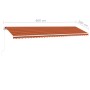 Orange und braune manuell einziehbare Fußmarkise 600x300 cm von vidaXL, Markisen - Ref: Foro24-3069600, Preis: 674,96 €, Raba...