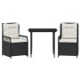 Set comedor de jardín 3 pzas con cojines ratán sintético negro von , Gartensets - Ref: Foro24-3262957, Preis: 291,76 €, Rabat...
