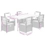 Set de comedor de jardín 7 pzas y cojines ratán sintético negro by , Garden sets - Ref: Foro24-3262962, Price: 847,59 €, Disc...
