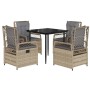 Set comedor de jardín 5 pzas con cojines ratán sintético beige von , Gartensets - Ref: Foro24-3263000, Preis: 498,85 €, Rabat...