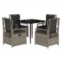 Set comedor de jardín 5 pzas cojines ratán sintético gris claro von , Gartensets - Ref: Foro24-3263028, Preis: 483,01 €, Raba...