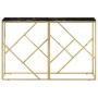 Mesa consola acero inoxidable dorado y vidrio templado by , Side tables - Ref: Foro24-349996, Price: 198,17 €, Discount: %