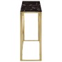 Mesa consola acero inoxidable dorado y vidrio templado by , Side tables - Ref: Foro24-349996, Price: 198,17 €, Discount: %