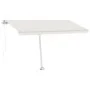 Manual retractable awning with cream-colored LED 400x350 cm by vidaXL, Awnings - Ref: Foro24-3069622, Price: 506,68 €, Discou...