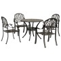 Juego de comedor de jardín 5 piezas aluminio fundido bronce de , Conjuntos de jardín - Ref: Foro24-3216326, Precio: 886,03 €