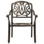 Juego de comedor de jardín 5 piezas aluminio fundido bronce de , Conjuntos de jardín - Ref: Foro24-3216326, Precio: 886,03 €