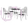 Juego de comedor de jardín 5 piezas aluminio fundido bronce by , Garden sets - Ref: Foro24-3216326, Price: 924,63 €, Discount: %