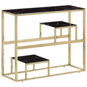 Mesa consola acero inoxidable dorado y vidrio templado von , Seitentische - Ref: Foro24-350012, Preis: 128,85 €, Rabatt: %