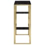 Mesa consola acero inoxidable dorado y vidrio templado by , Side tables - Ref: Foro24-350012, Price: 130,44 €, Discount: %