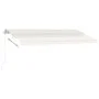 Manual retractable awning with cream-colored LED 400x350 cm by vidaXL, Awnings - Ref: Foro24-3069622, Price: 506,68 €, Discou...