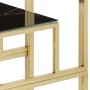 Mesa consola acero inoxidable dorado y vidrio templado by , Side tables - Ref: Foro24-350012, Price: 130,44 €, Discount: %