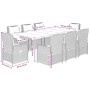 Set comedor para jardín 9 pzas y cojines ratán sintético marrón de , Conjuntos de jardín - Ref: Foro24-3262846, Precio: 1,00 ...