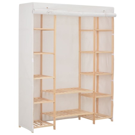 Armario de tela blanco 135x40x170 cm von , Kleiderschränke - Ref: Foro24-248196, Preis: 149,54 €, Rabatt: %