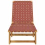 Tumbona de madera maciza de acacia y tela roja | Foro24.es | Tu tienda online para hogar, jardín y más Foro24.es