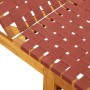 Tumbona de madera maciza de acacia y tela roja | Foro24.es | Tu tienda online para hogar, jardín y más Foro24.es