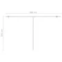 Manual retractable awning with cream-colored LED 400x350 cm by vidaXL, Awnings - Ref: Foro24-3069622, Price: 506,68 €, Discou...